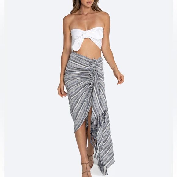 NWT Just Be Queen Tulum Skirt Blue Multi Medium - Picture 10 of 16